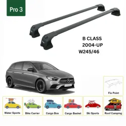 БАГАЖНИК ЗА Mercedes Clase B 5d (W245 / W246 - fixpoint) (2005-->2018) AERO BAR BLACK