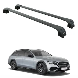 Багажник за Mercedes Class E All Terrain (S214 / X214 - integrated railing) (2023-->) AERO BAR BLACK