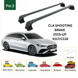 БАГАЖНИК ЗА Mercedes Clase CLA Shooting Brake/SW (X117 - fixpoint) (2015-->2019) AERO BAR BLACK