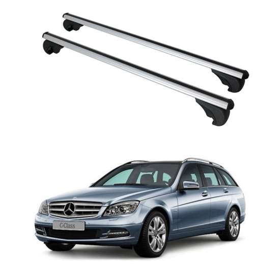 Багажник за Mercedes Clase C Estate (S204 - railing) (2008-->2014) ALU REILING