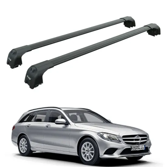 БАГАЖНИК ЗА Mercedes Clase C Estate (S205 - integrated railing) (2014-->2021) AERO BAR BLACK