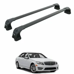 БАГАЖНИК ЗА Mercedes Clase C sedan 4d (W204 - fixpoint) (2007-->2014) AERO BAR BLACK