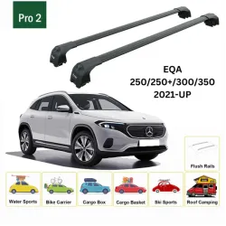 БАГАЖНИК ЗА Mercedes EQA 5d (H243 - integrated railing) (2021-->) AERO BAR BLACK