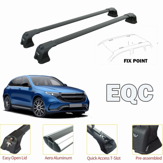 Багажник за Mercedes EQC 5d (standard roof) (N293 - 2019-->) AERO BAR BLACK