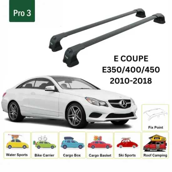 БАГАЖНИК ЗА Mercedes Clase E Coupe 2d (C207 - fixpoint) (2009-->2017) AERO BAR BLACK