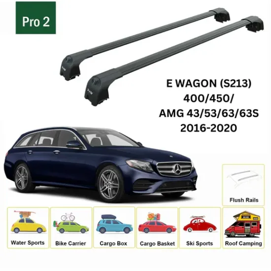 БАГАЖНИК ЗА Mercedes Clase E Estate (S213 - integrated railing) (2016-->) AERO BAR BLACK