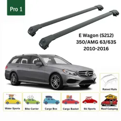 Багажник за Mercedes Clase E Estate (S212 - railing) (2009-->2016) AERO BAR BLACK