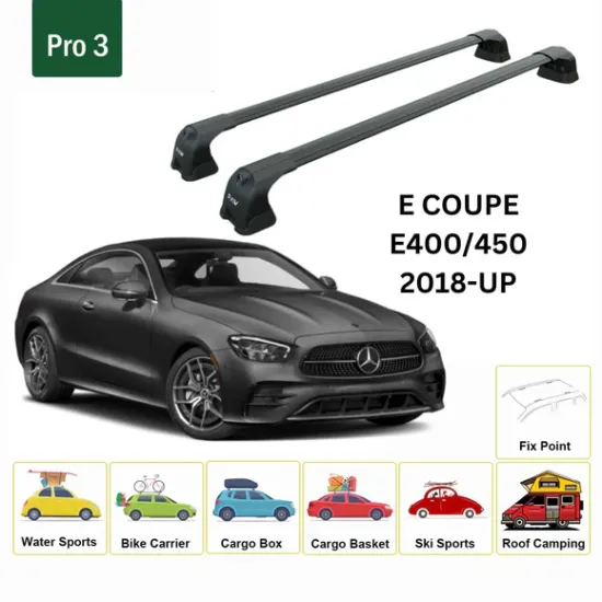 БАГАЖНИК ЗА Mercedes Class E Coupe 2d (C238 - fixpoint) (2017-->2023) AERO BAR BLACK
