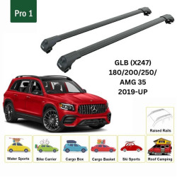 Багажник за Mercedes CLASE GLB 5d (X247 - railing) (2019-->) AERO BAR BLACK