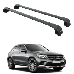 Багажник за Mercedes Clase GLC 5d (I/X253 - integrated railing) (2015-->2022) AERO BAR BLACK