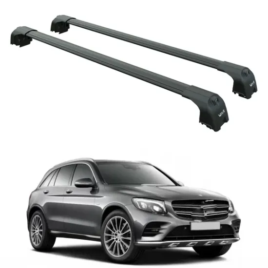 Багажник за Mercedes Clase GLC 5d (I/X253 - integrated railing) (2015-->2022) AERO BAR BLACK