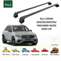 Багажник за Mercedes Clase GLC 5d (II/X254 - integrated railing) (2022-->) AERO BAR BLACK