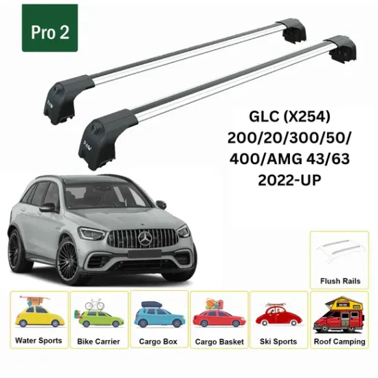 Багажник за Mercedes Clase GLC 5d (II/X254 - integrated railing) (2022-->) AERO BAR