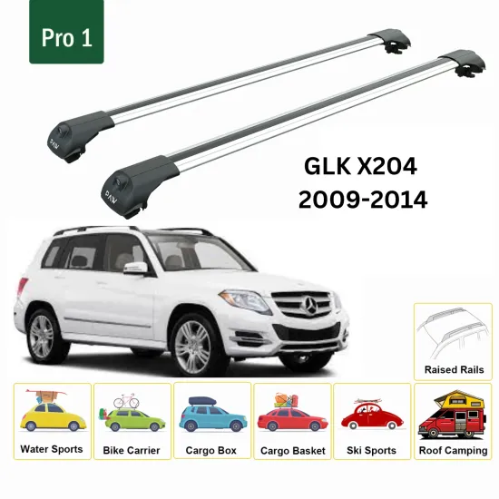 Багажник за Mercedes Clase GLK 5d (X204 - railing) (2008-->2015) AERO BAR
