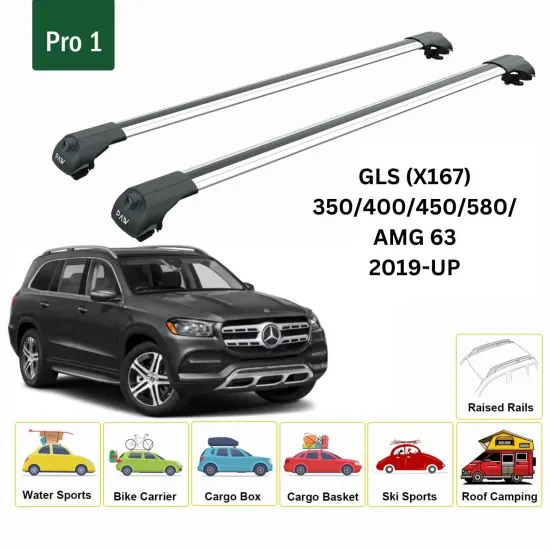 Багажник за Mercedes Clase GLS 5d (X167 - railing) (2019-->) AERO BAR