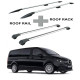 БАГАЖНИК КОМПЛЕКТ НАПРЕЧНИ ГРЕДИ И РЕЙЛИНГИ СИВИ ЗА Mercedes-benz V Class / Vito/ Viano /EQV w447 (Fix Point 2014->)