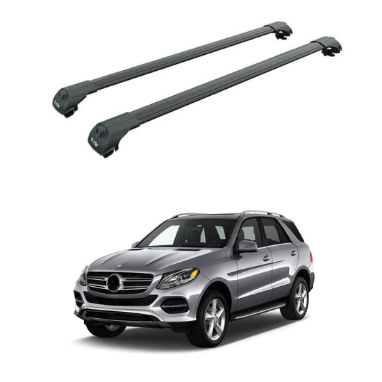 Багажник за Mercedes Clase M 5d (W166 - railing) (2012-->2015) AERO BAR BLACK