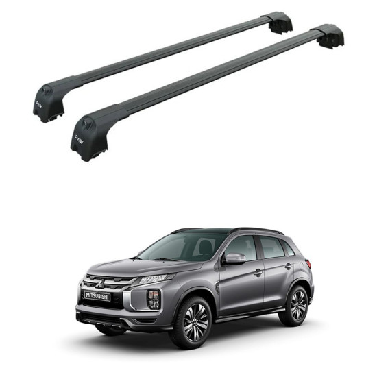 БАГАЖНИК ЗА Mitsubishi ASX 5d (II - integrated railing) (2023-->) AERO BAR BLACK
