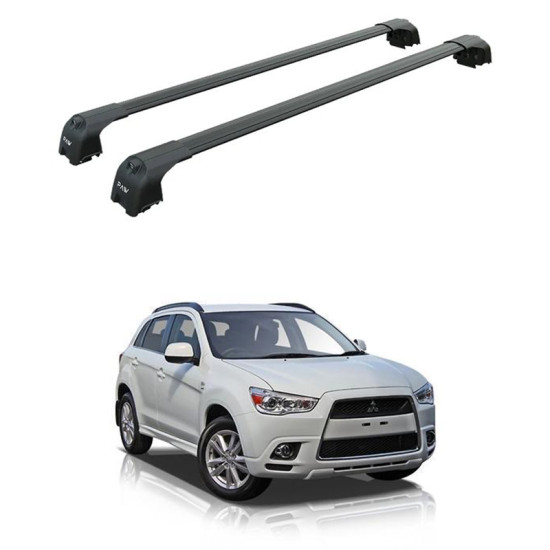 БАГАЖНИК ЗА Mitsubishi ASX 5d (integrated railing) (2010-->2023) AERO BAR BLACK