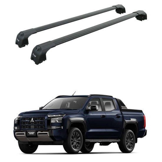 БАГАЖНИК ЗА Mitsubishi L200 4d. Pickup (integrated railing) (2024-->) AERO BAR BLACK