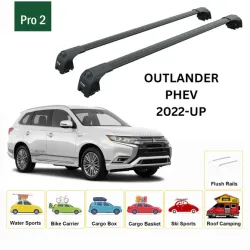 БАГАЖНИК ЗА Mitsubishi Outlander PHEV 5d (integrated railing) (2022-->) AERO BAR BLACK