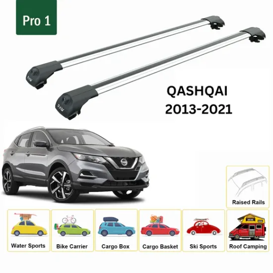 Багажник за Nissan Qashqai 5d (II/J11- railing) (2014-->2021) AERO BAR