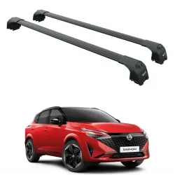 Багажник за Nissan Qashqai 5d (III/J12 - integrated railing ) (2021-->) AERO BAR BLACK