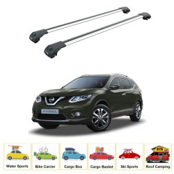Багажник за Nissan X-Trail 5d (III/T32 - railing) (2014-->2022) AERO BAR