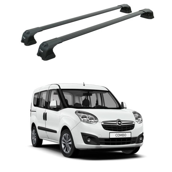 БАГАЖНИК ЗА Opel / Vauxhall Combo L1H1/L2H1 (D) (2012-->2018) AERO BAR BLACK