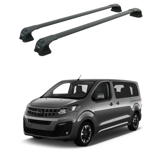 БАГАЖНИК ЗА Opel / Vauxhall Zafira Life L1/L2/L3 (S/M/L - 3,4,5 fixpoint) (2019-->) AERO BAR BLACK