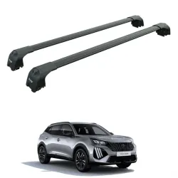 Багажник за Peugeot 2008 5d (II - integrated railing) (2019-->) AERO BAR BLACK