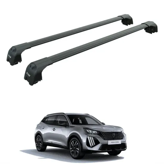 Багажник за Peugeot 2008 5d (II - integrated railing) (2019-->) AERO BAR BLACK