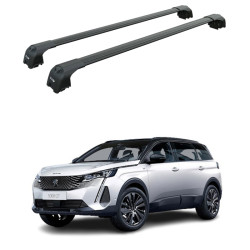 Багажник за Peugeot 5008 5d (II - integrated railing) (2017-->2024) AERO BAR BLACK