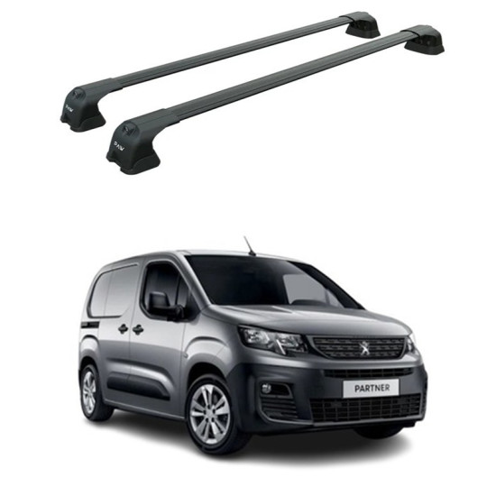 БАГАЖНИК ЗА PEUGEOT PARTNER/e-PARTNER СЛЕД (2018->) AERO BAR BLACK