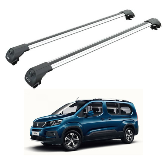 БАГАЖНИК ЗА Peugeot Rifter/e-Rifter M/XL (I - railing) (2018-->) AERO BAR