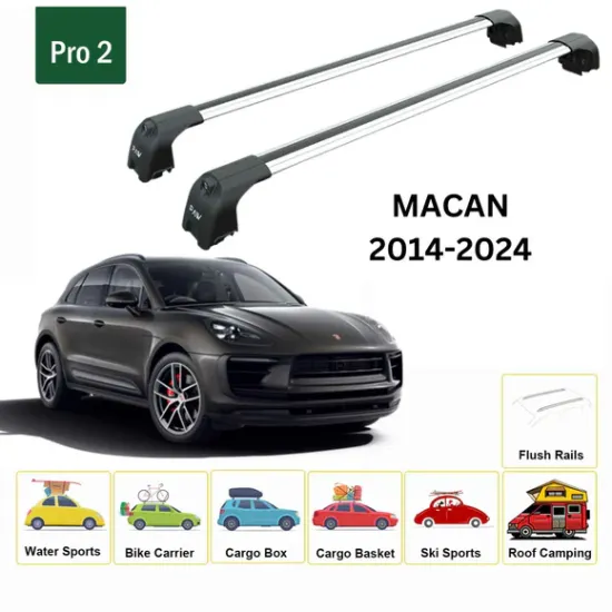 Багажник за PORSCHE MACAN SUV 5d. (integrated railing 2014-->) AERO BAR
