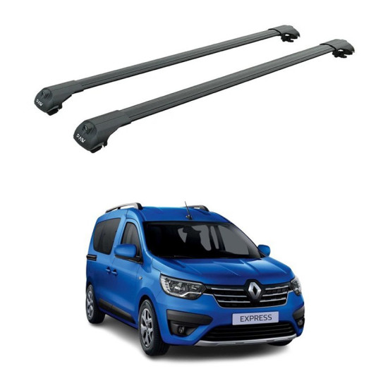 БАГАЖНИК ЗА Renault Express L1H1 (railing) (2021-->) AERO BAR BLACK