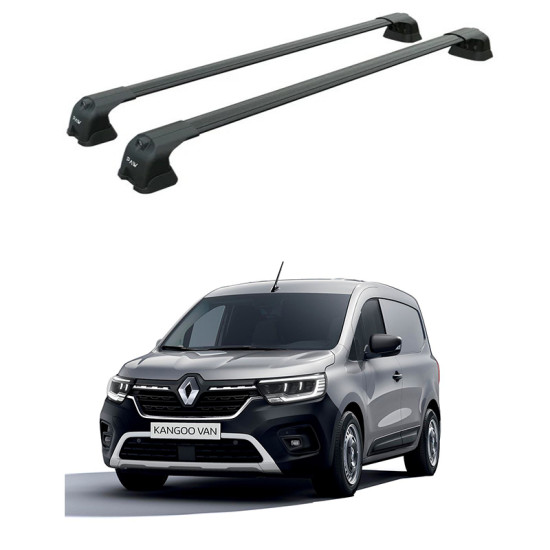 БАГАЖНИК ЗА Renault Kangoo/Kangoo Maxi (III - rear doors) (2021-->) AERO BAR BLACK