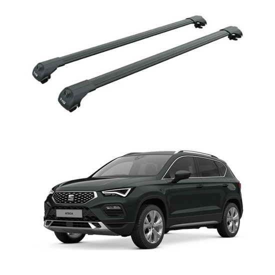Багажник за Seat Ateca 5d (railing) (2016-->) AERO BAR BLACK