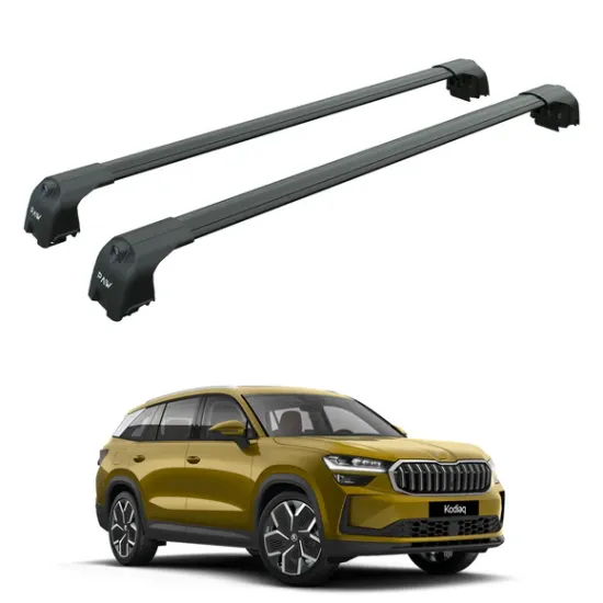 Багажник за Skoda Kodiaq 5d. SUV (integrated railing) (2024-->) AERO BAR BLACK