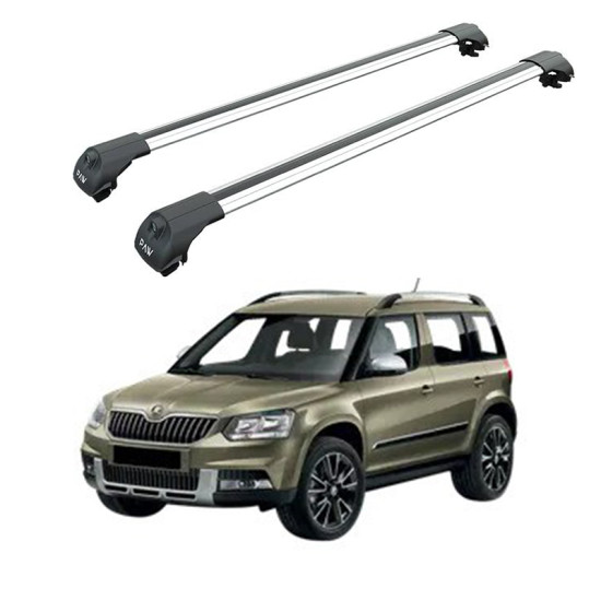 Багажник за Skoda Yeti 5d (II - railing) (2014-->) AERO BAR