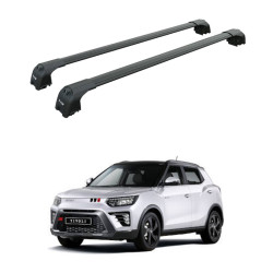 Багажник за Ssangyong / KGM Tivoli 5d (integrated railing) (2015-->) AERO BAR BLACK