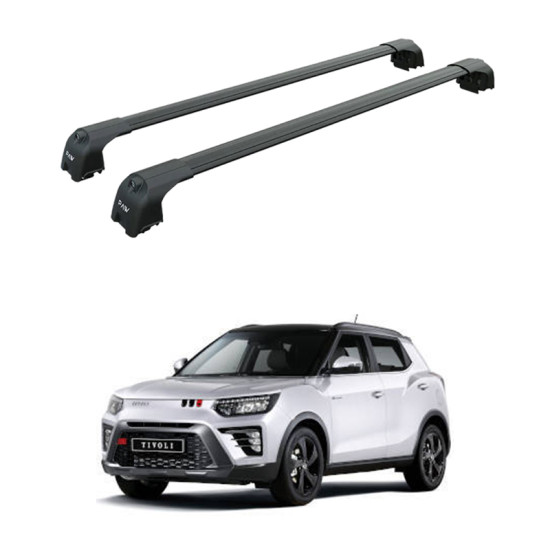 Багажник за Ssangyong / KGM Tivoli 5d (integrated railing) (2015-->) AERO BAR BLACK