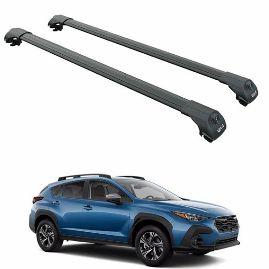 Багажник за Subaru Crosstrek 5d / XV (III - railing) (2023-->) AERO BAR BLACK