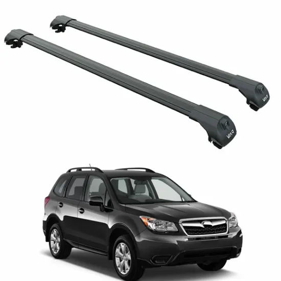 Багажник за Subaru Forester 5d (IV/SJ - railing) (2013-->2018) AERO BAR BLACK