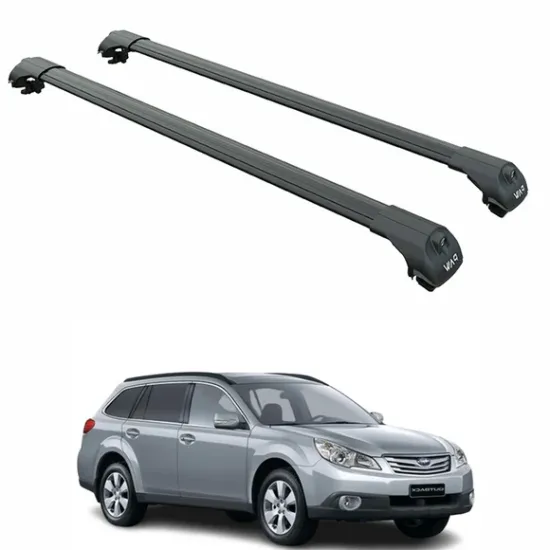 Багажник за Subaru Outback 5d MPV (IV/BM-BR - integrated railing) (2009-->2014) AERO BAR BLACK