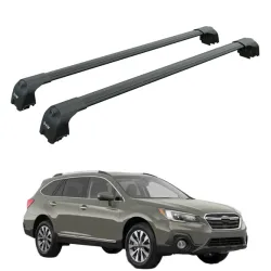 Багажник за Subaru Outback 5d MPV (V/BN-BS - integrated railing) (2014-->2020) AERO BAR BLACK