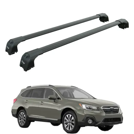 Багажник за Subaru Outback 5d MPV (V/BN-BS - integrated railing) (2014-->2020) AERO BAR BLACK