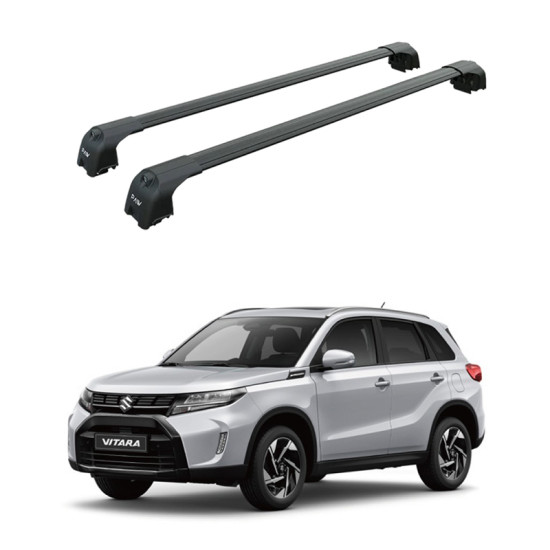 Багажник за Suzuki Vitara 5d (IV/LY - integrated railing) (2015-->) AERO BAR BLACK