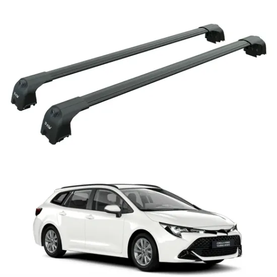 Багажник за Toyota Corolla Touring Sports (III/210 - integrated railing) (2018-->) AERO BAR BLACK